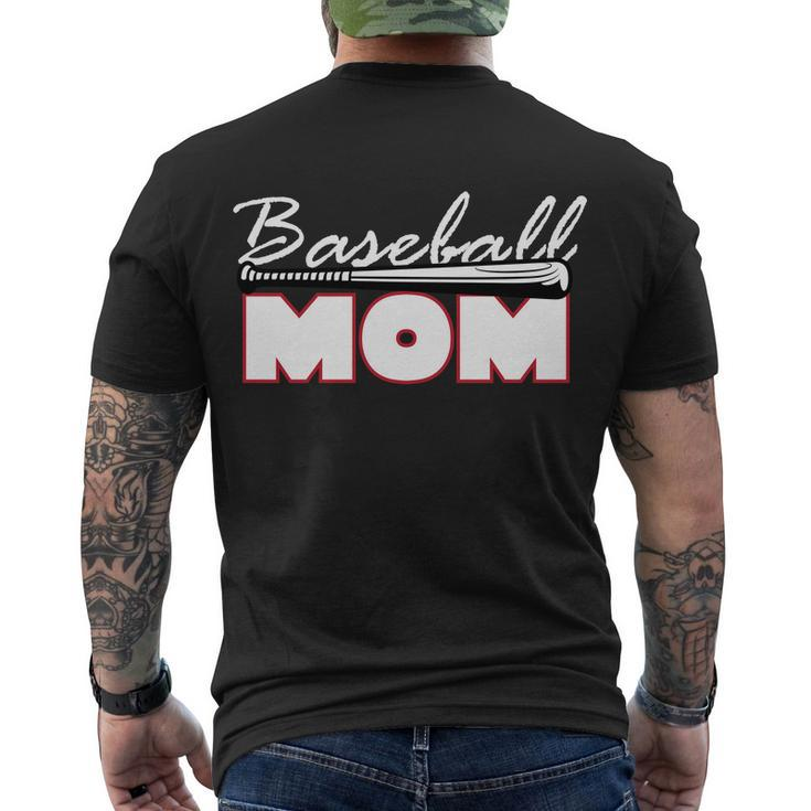 Baseball Mom Bat Logo Men's Crewneck Short Sleeve Back Print T-shirt