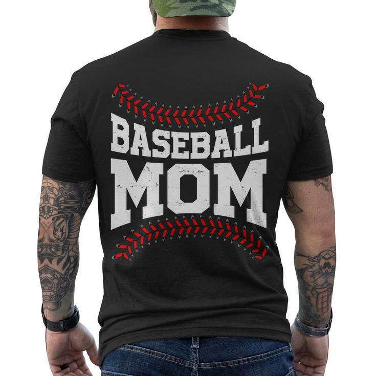 Baseball Mom Sports Fan Tshirt Men's Crewneck Short Sleeve Back Print T-shirt