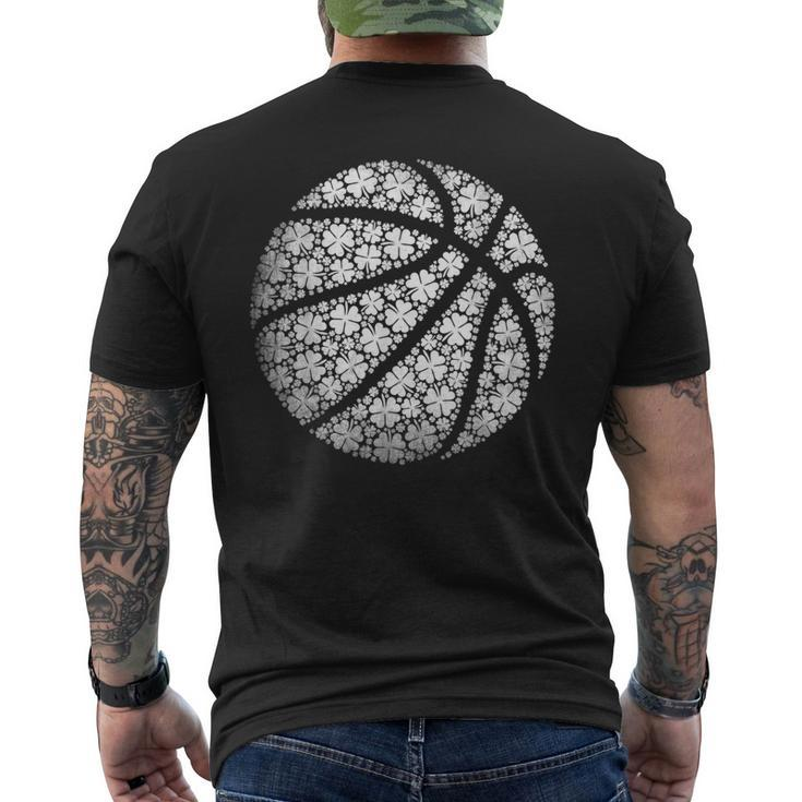 Basketball Ball Irish Shamrock Lucky Clover St Patricks Day Men's T-shirt Back Print