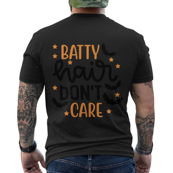 Batty Hair Dont Care Halloween Quote Men's Crewneck Short Sleeve Back Print T-shirt