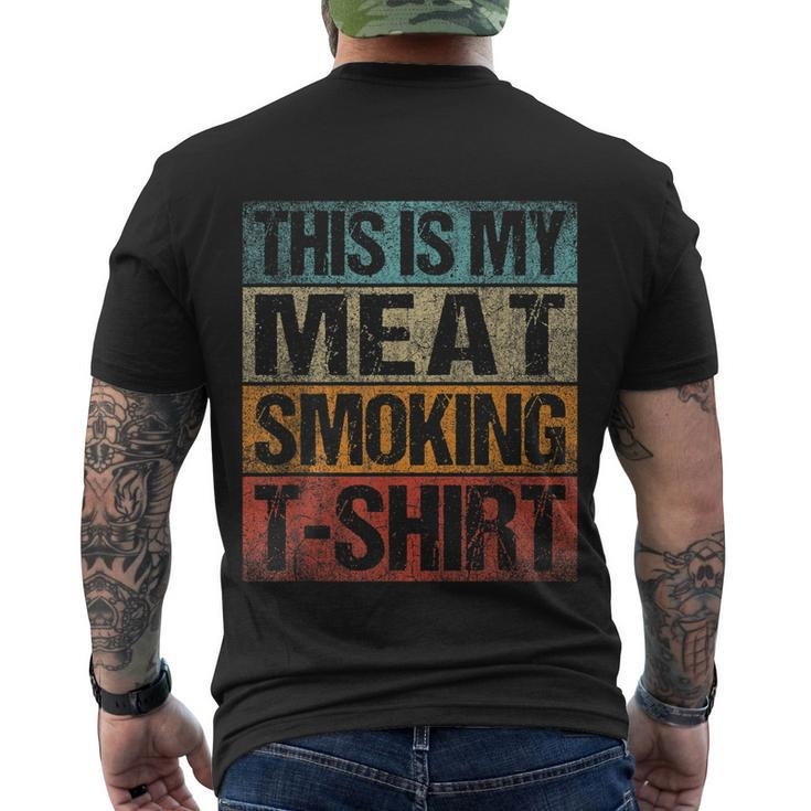 Bbq Smoker Vintage Retro This Is My Meat Smoking Bbq Tshirt Men's Crewneck Short Sleeve Back Print T-shirt