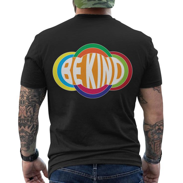 Be Kind 70S Retro Logo Tribute Men's Crewneck Short Sleeve Back Print T-shirt