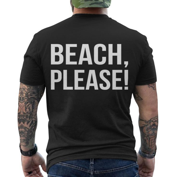 Beach Please Tshirt Men's Crewneck Short Sleeve Back Print T-shirt