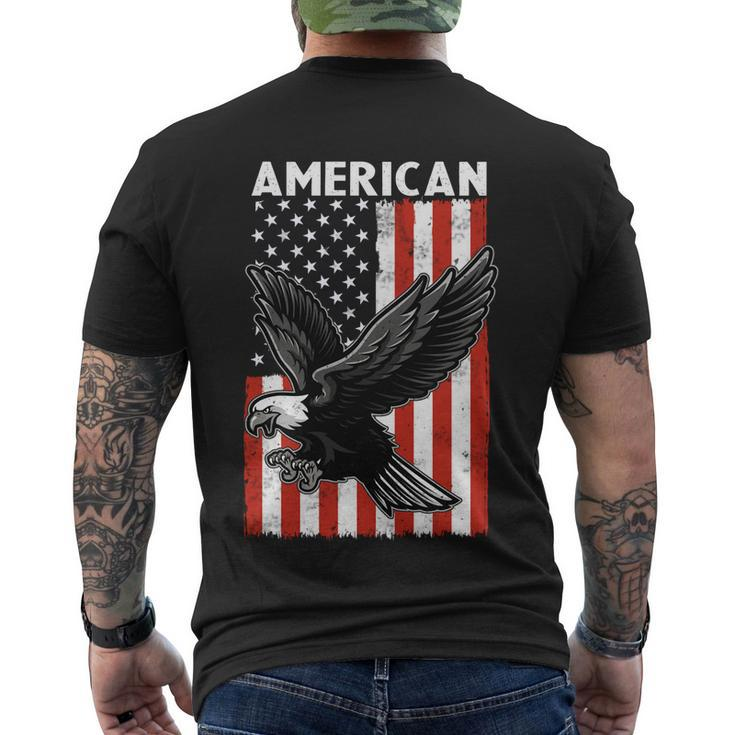 Beautiful Flying American Bald Eagle Mullet 4Th Of July Gift Men's Crewneck Short Sleeve Back Print T-shirt