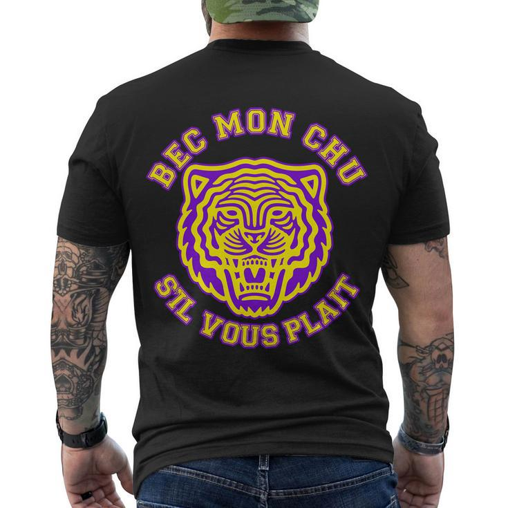 Bec Mon Chu Sil Vous Plait Tiger Tshirt Men's Crewneck Short Sleeve Back Print T-shirt