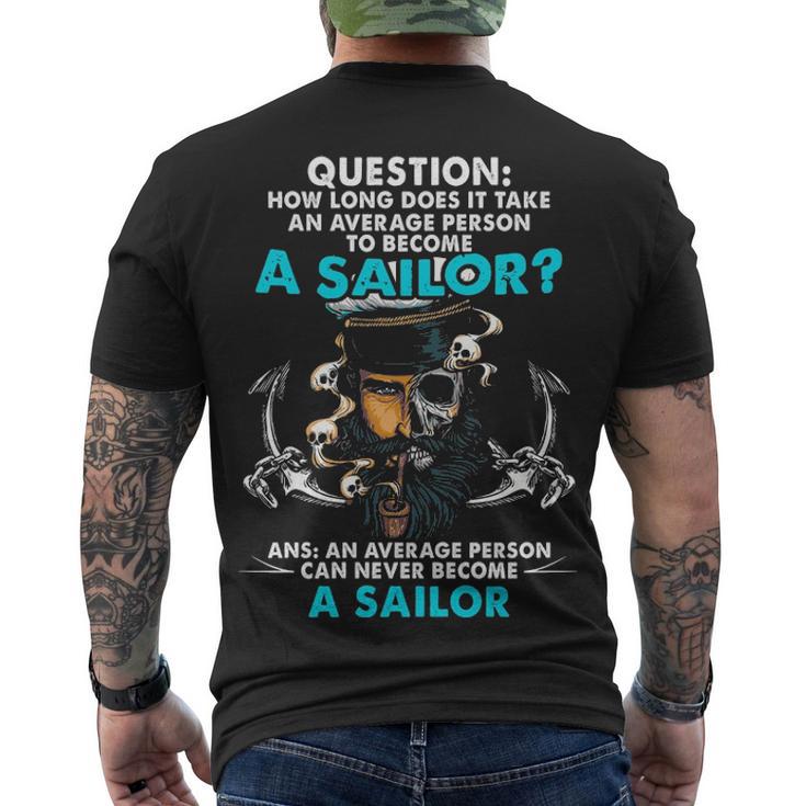 Become A Sailor Men's Crewneck Short Sleeve Back Print T-shirt