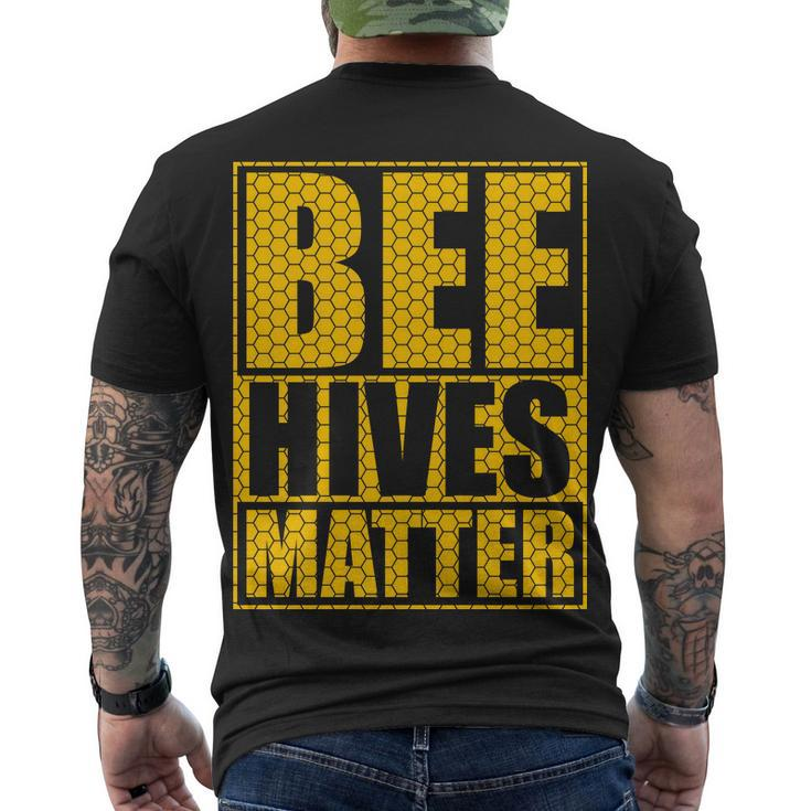 Bee Hives Matter V2 Men's Crewneck Short Sleeve Back Print T-shirt