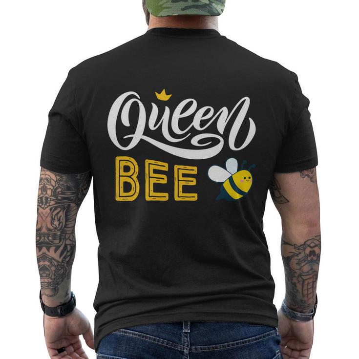 Beekeeper Queen Bee Cute Bees Honey Lover Queen Bee Gift Men's Crewneck Short Sleeve Back Print T-shirt