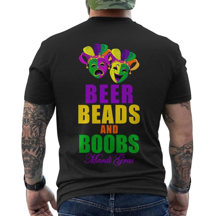 Beer Beads And Boobs Mardi Gras New Orleans T-Shirt Men's T-shirt Back Print