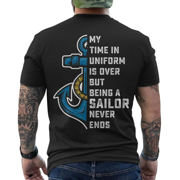 Being A Sailor Never End Men's Crewneck Short Sleeve Back Print T-shirt