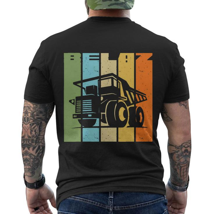 Belaz Dump Truck Construction Machines Driver Work Gift Men's Crewneck Short Sleeve Back Print T-shirt