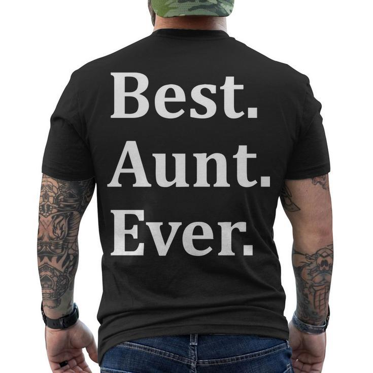 Best Aunt Ever Tshirt Men's Crewneck Short Sleeve Back Print T-shirt