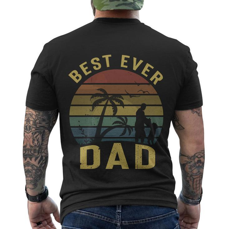 Best Dad Ever Fathers Day Gift For Daddy Father Dad Vintage Men's Crewneck Short Sleeve Back Print T-shirt