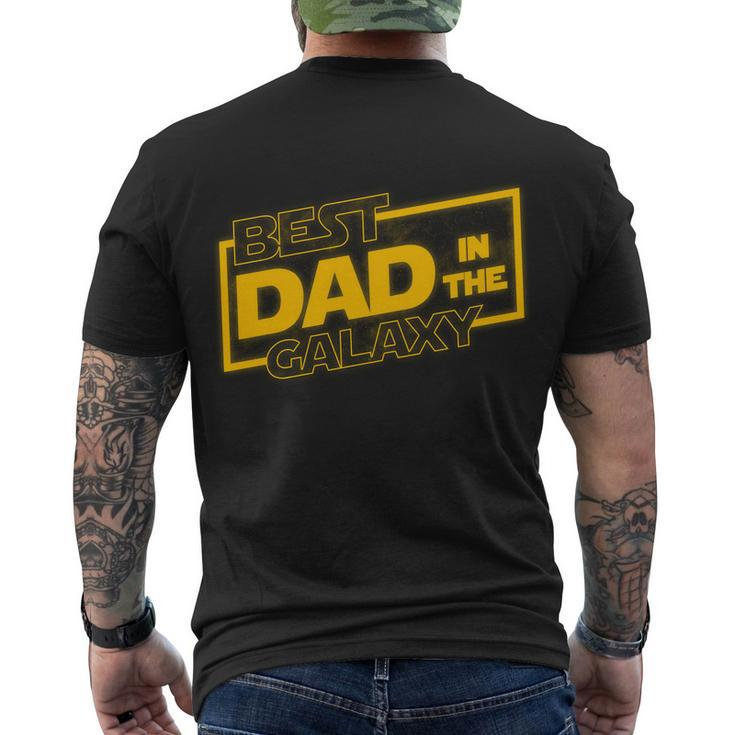Best Dad In The Galaxy Movie Parody Logo Tshirt Men's Crewneck Short Sleeve Back Print T-shirt
