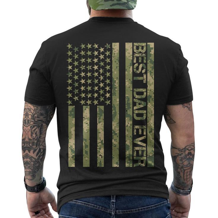 Best Military Dad Ever Tshirt Men's Crewneck Short Sleeve Back Print T-shirt
