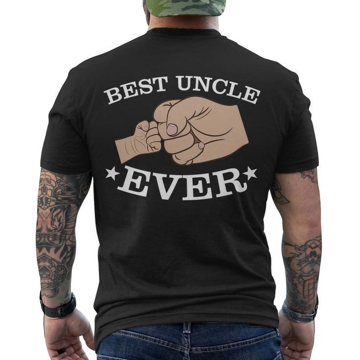 Best Uncle Ever Fist Bump Tshirt Men's Crewneck Short Sleeve Back Print T-shirt