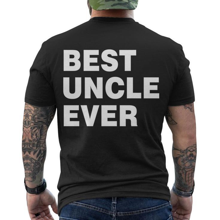 Best Uncle Ever Tshirt Men's Crewneck Short Sleeve Back Print T-shirt