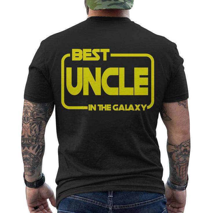 Best Uncle In The Galaxy Funny Tshirt Men's Crewneck Short Sleeve Back Print T-shirt