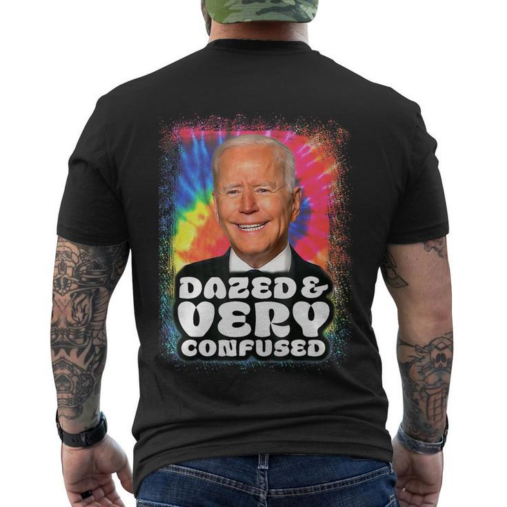 Biden Dazed And Very Confused Tie Dye Funny Tshirt Men's Crewneck Short Sleeve Back Print T-shirt