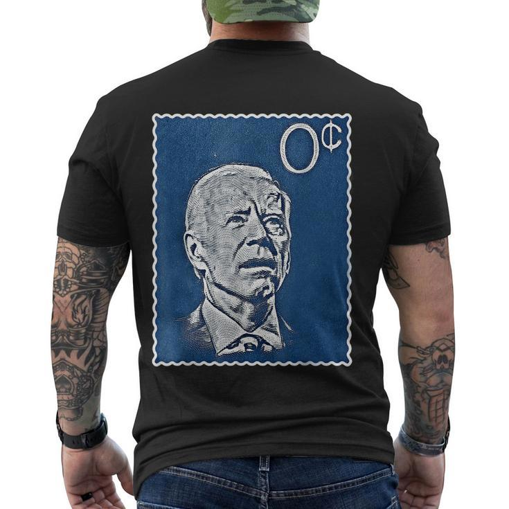 Biden Zero Cents Stamp 0 President Joe Tshirt Men's Crewneck Short Sleeve Back Print T-shirt
