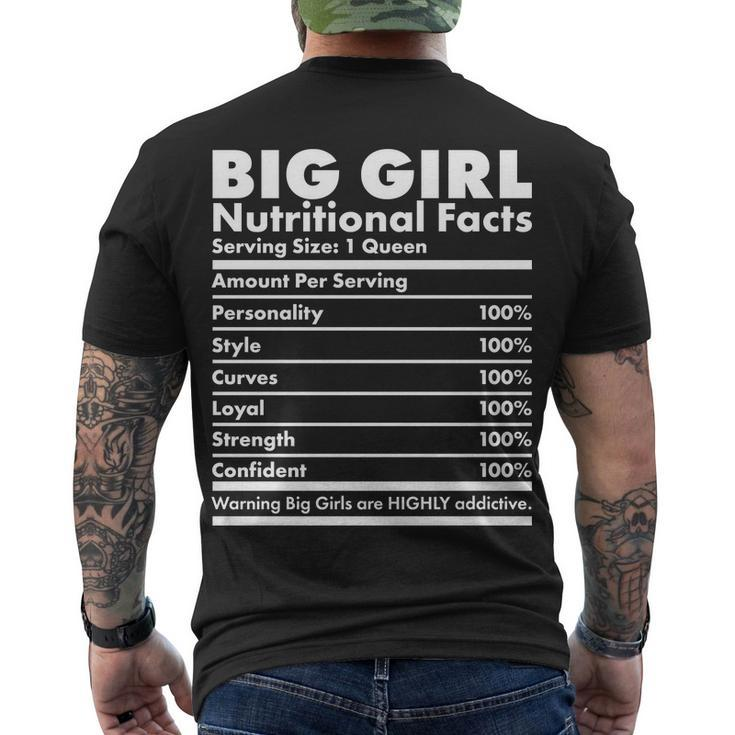 Big Girl Nutritional Facts Tshirt Men's Crewneck Short Sleeve Back Print T-shirt