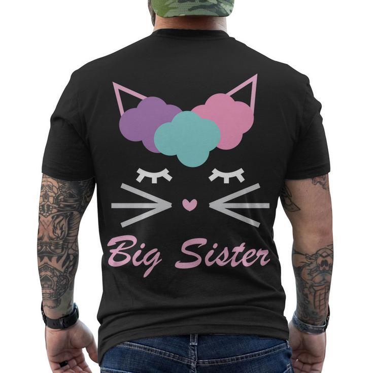 Big Sister Cute Cat Tshirt Men's Crewneck Short Sleeve Back Print T-shirt