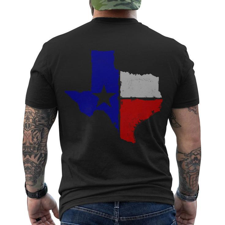 Big Texas Flag Vintage Tshirt Men's Crewneck Short Sleeve Back Print T-shirt