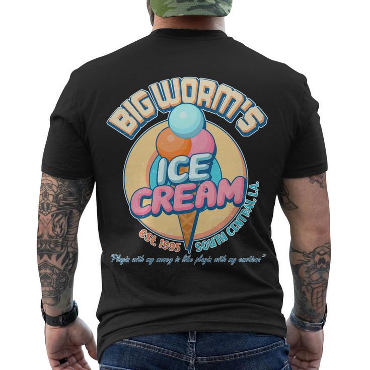 Big Worms Ice Cream Est 1995 Tshirt Men's Crewneck Short Sleeve Back Print T-shirt