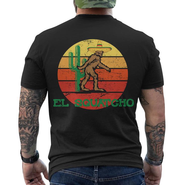 Bigfoot El Squatcho Mexican Sasquatch Tshirt Men's Crewneck Short Sleeve Back Print T-shirt