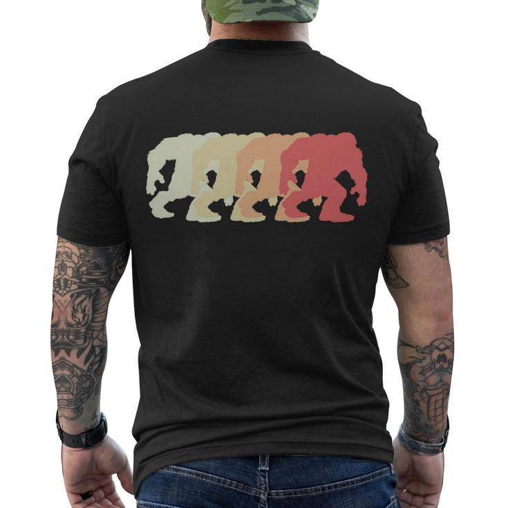 Bigfoot Silhouette Retro Sasquatch Tshirt Men's Crewneck Short Sleeve Back Print T-shirt