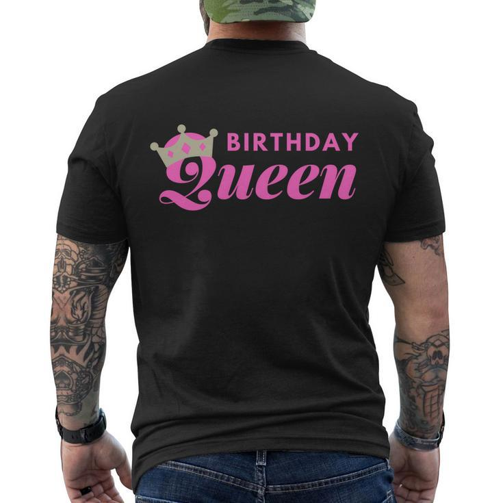 Birthday Queen Crown V2 Men's Crewneck Short Sleeve Back Print T-shirt