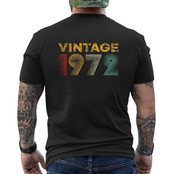 Birthday Vintage 1972 50Th Birthday Men's T-shirt Back Print