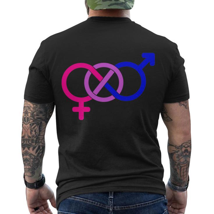 Bisexual Bi Pride Shirt Gay Parade Lgbtq Tshirt Men's Crewneck Short Sleeve Back Print T-shirt