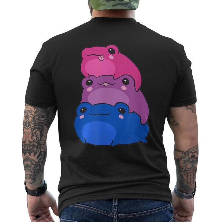 Bisexual Flag Color Frogs Subtle Bi Pride Lgbtq Aesthetic V2 Men's T-shirt Back Print
