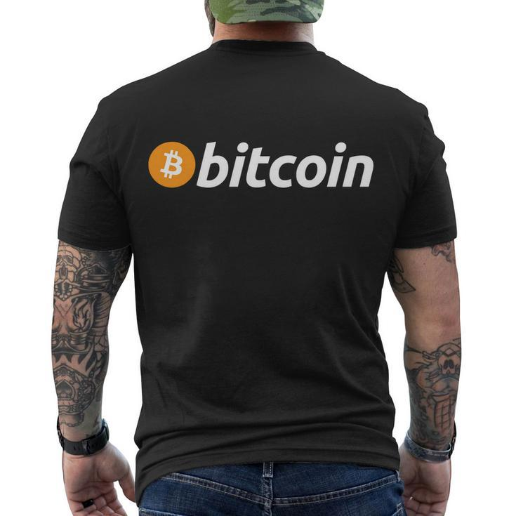 Bitcoin Logo Men's Crewneck Short Sleeve Back Print T-shirt