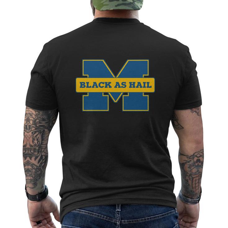 Black As Hail Michigan Tshirt Men's Crewneck Short Sleeve Back Print T-shirt