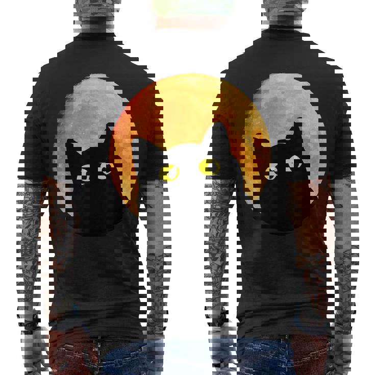 Black Cat Halloween Cat Halloween Men's T-shirt Back Print