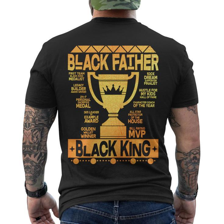 Black Father Black King Tshirt Men's Crewneck Short Sleeve Back Print T-shirt