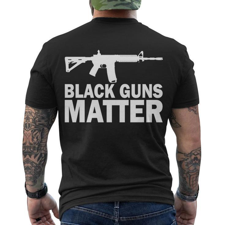 Black Guns Matter Ar-15 Tshirt Men's Crewneck Short Sleeve Back Print T-shirt