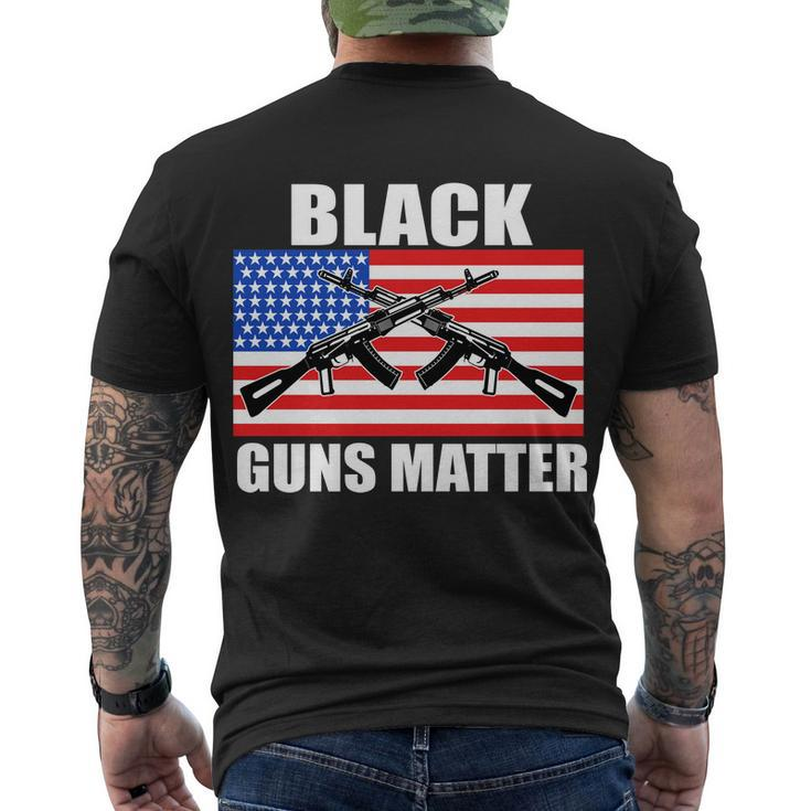 Black Guns Matter Usa 2Nd Amendment Tshirt Men's Crewneck Short Sleeve Back Print T-shirt