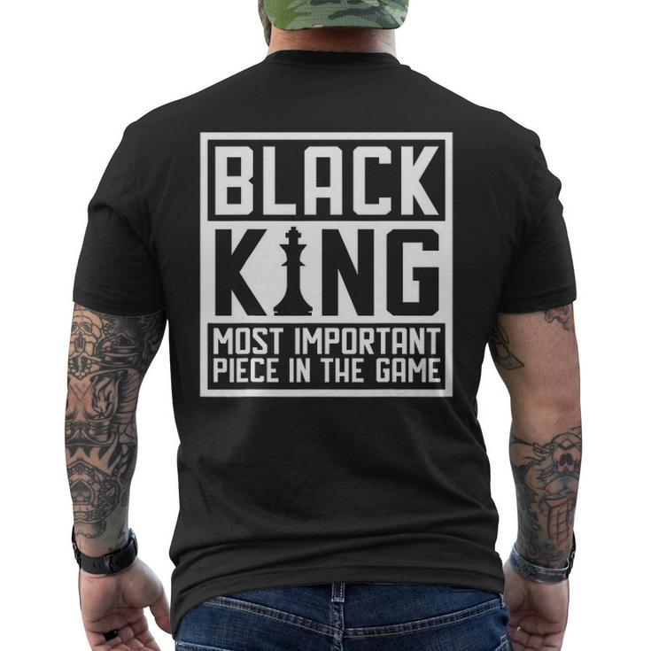 Black King The Most Important Piece In The Game African Men Men's Back Print T-shirt