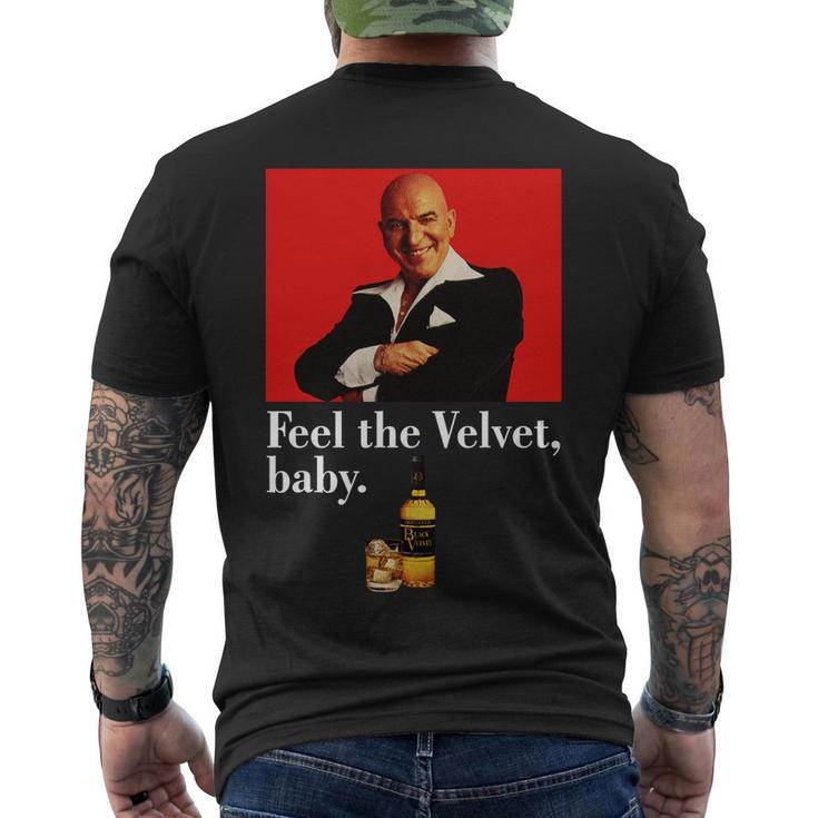 Black Velvet Whiskey Telly Savalas Men's Crewneck Short Sleeve Back Print T-shirt