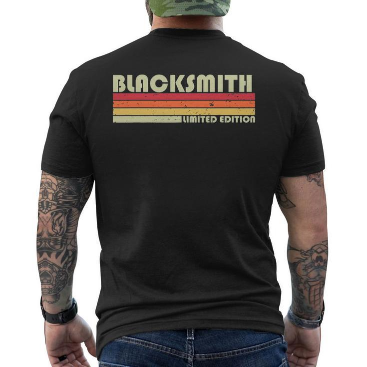 Blacksmith Job Title Profession Birthday Worker Idea Men's Back Print T-shirt