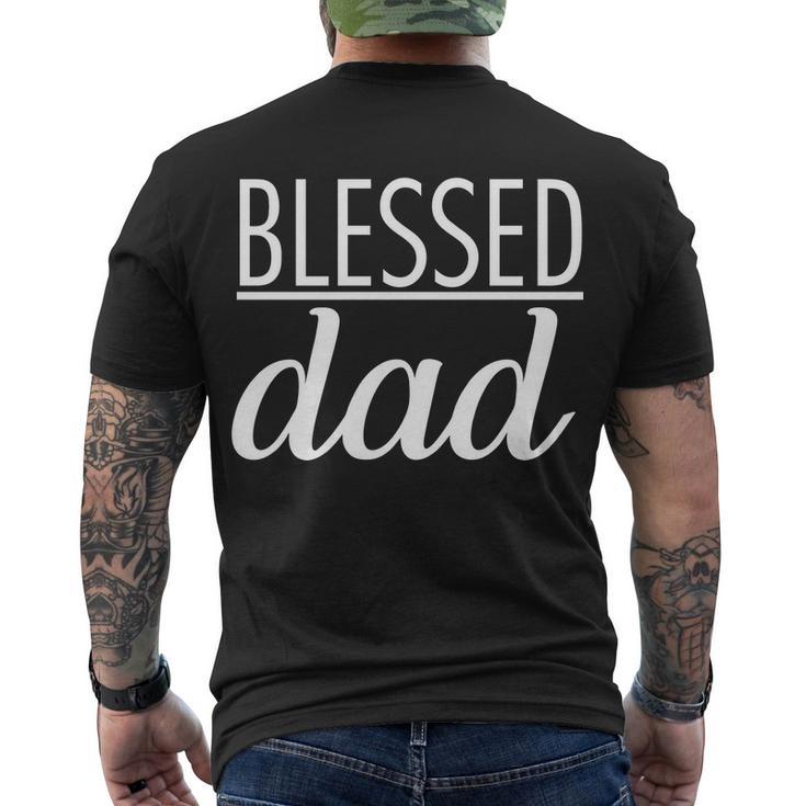 Blessed Dad Tshirt Men's Crewneck Short Sleeve Back Print T-shirt