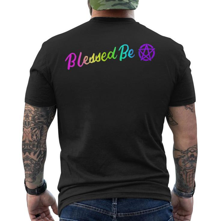 Blessed Be Witchcraft Wiccan Witch Halloween Wicca Occult Men's Back Print T-shirt
