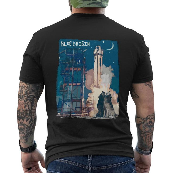 Blue Origin Space Launch Tshirt Men's Crewneck Short Sleeve Back Print T-shirt