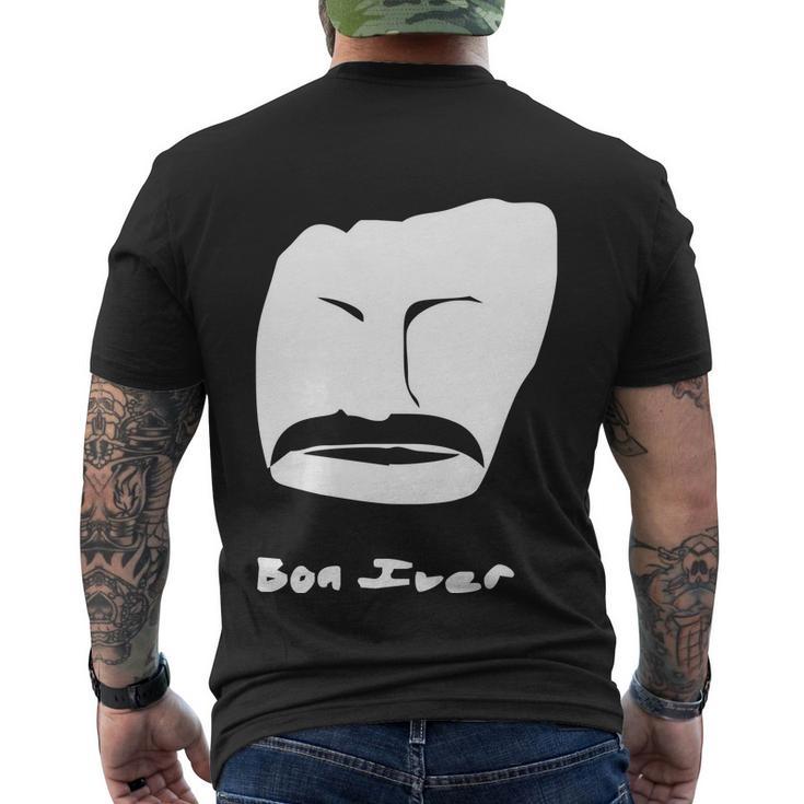 Bon Iver Face Men's Crewneck Short Sleeve Back Print T-shirt