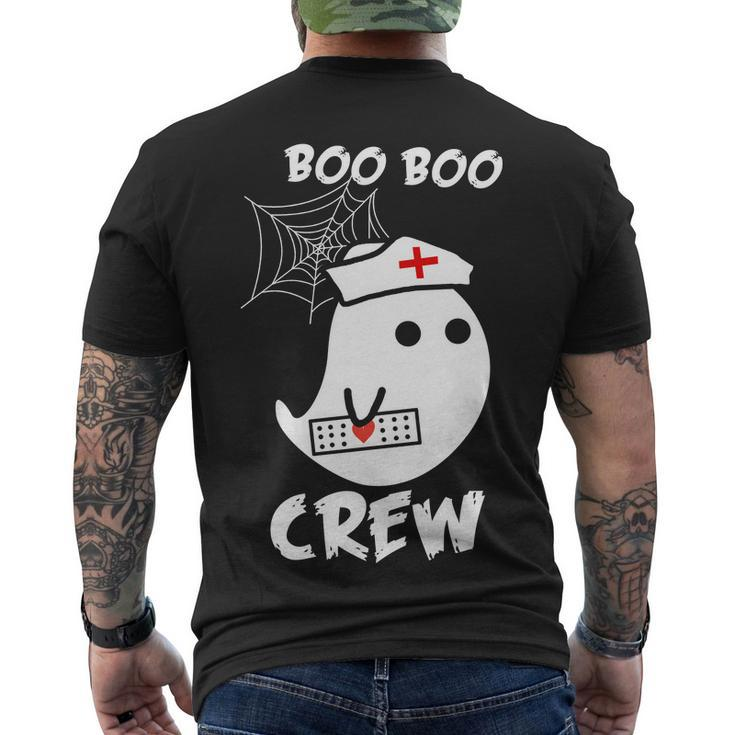 Boo Boo Crew Nurse Ghost Funny Halloween Men's Crewneck Short Sleeve Back Print T-shirt