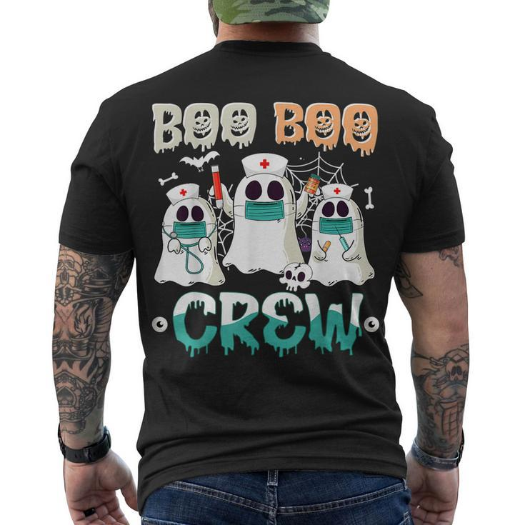 Boo Boo Crew Nurse Halloween Ghost Costume Matching Men's T-shirt Back Print