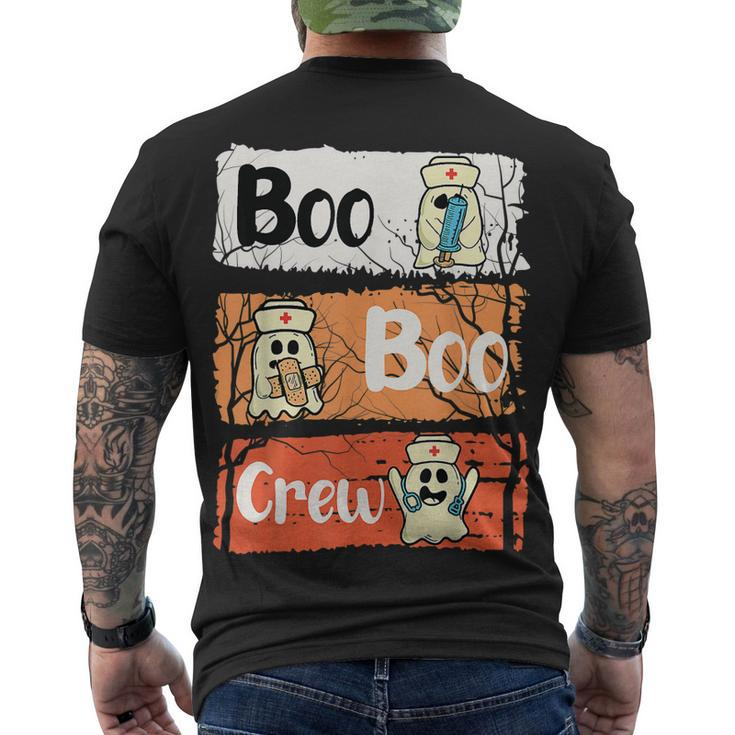 Boo Crew Team Nursing Lpn Cna Healthcare Nurse Halloween Men's T-shirt Back Print